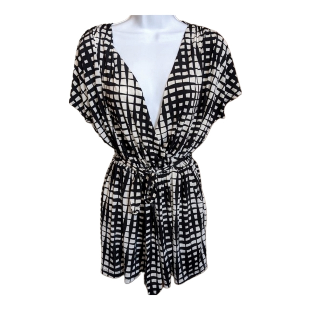 Akira Chicago Red Label Checked Romper